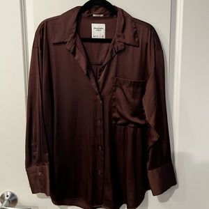 Oversized Silk Button Down